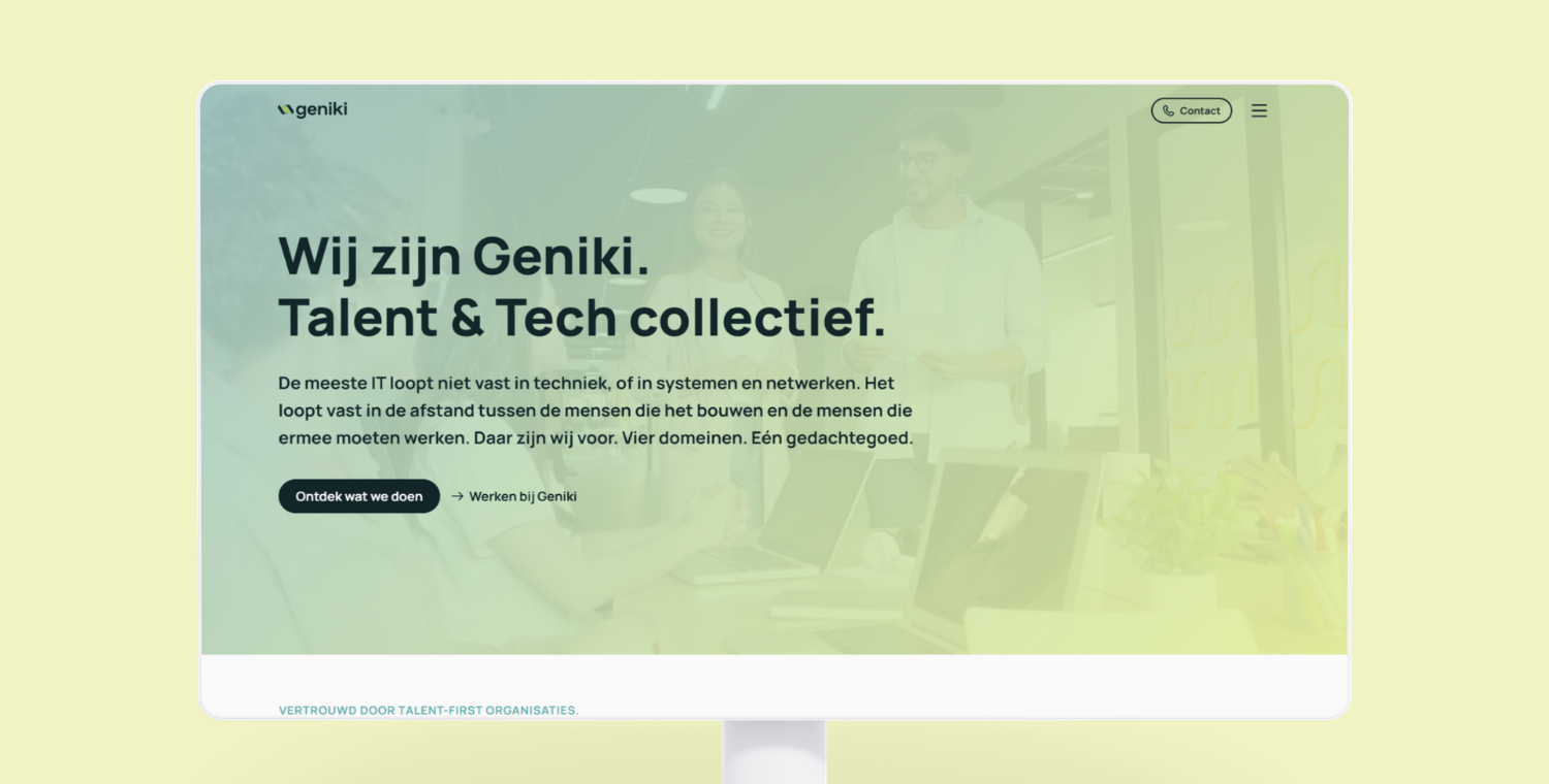 De homepagina van Geniki
