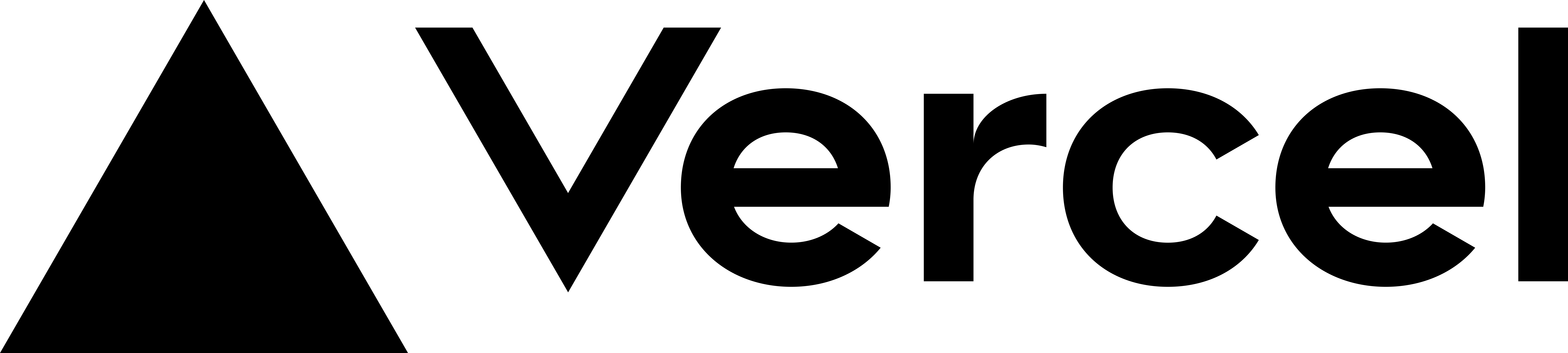 Het logo van Vercel
