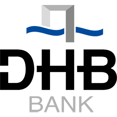 Het logo van DHB-Bank