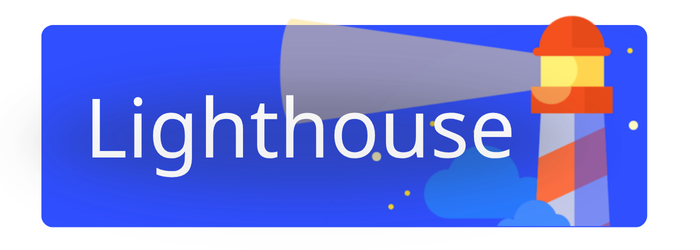 Het logo van Lighthouse, marktleider in SEO analyse. Het logo bestaat uit een rood-witte vuurtoren die een lichtstraal uitschijnt.