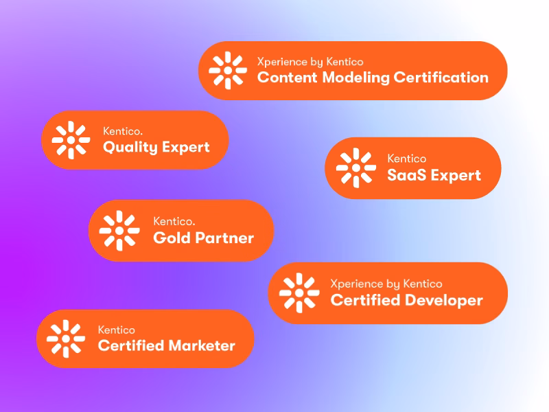 Aviva Solutions is bewezen Kentico Expert. Quality Expert, SaaS Expert, Certified Marketer, Gold Partner, Certified Developer, Certified Content Modeling